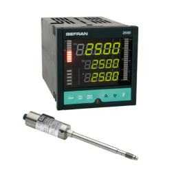 pressure controller photo with thermometer probe and digital display